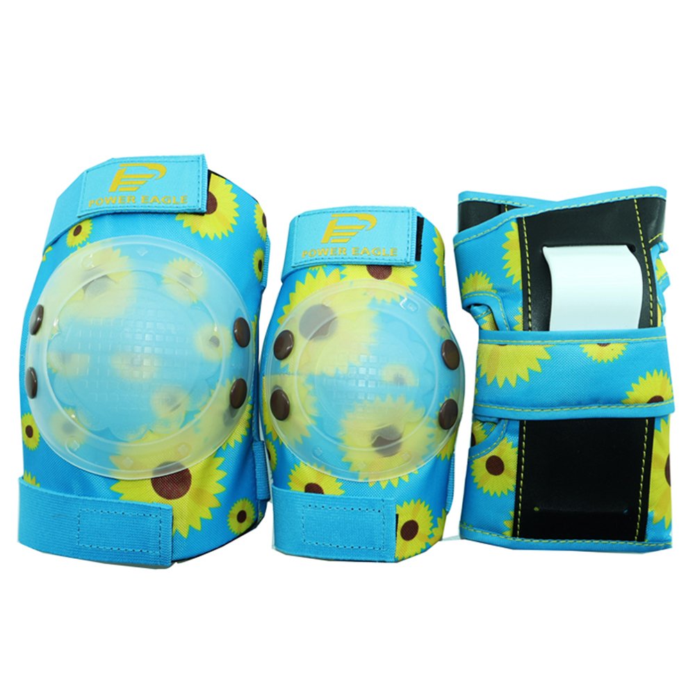 JS-Y009C Kids Roller Skate Protective Gear Set - Clear Shell