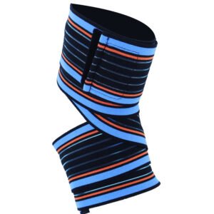 PE-8807 Elastic Ankle Support – Black / Blue Line