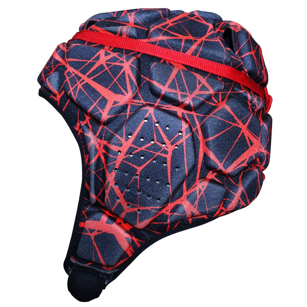 JSRM001 Rugby Head Guard - Black and Red