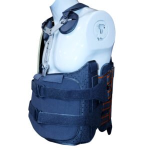 PE-8651 Thoracolumbar back brace Black and grey