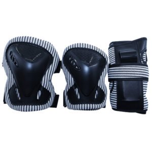 JSY002A Adult Roller Skate Protective Gear Set – Black and White