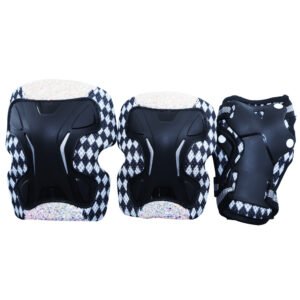 JSY013C Youth Roller Skate Protective Gear Set – Black and White
