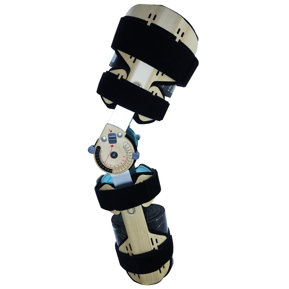 Mechanical Medical Knee Brace - Wood Colour product image - Jason Protector orthopedic supports OEM