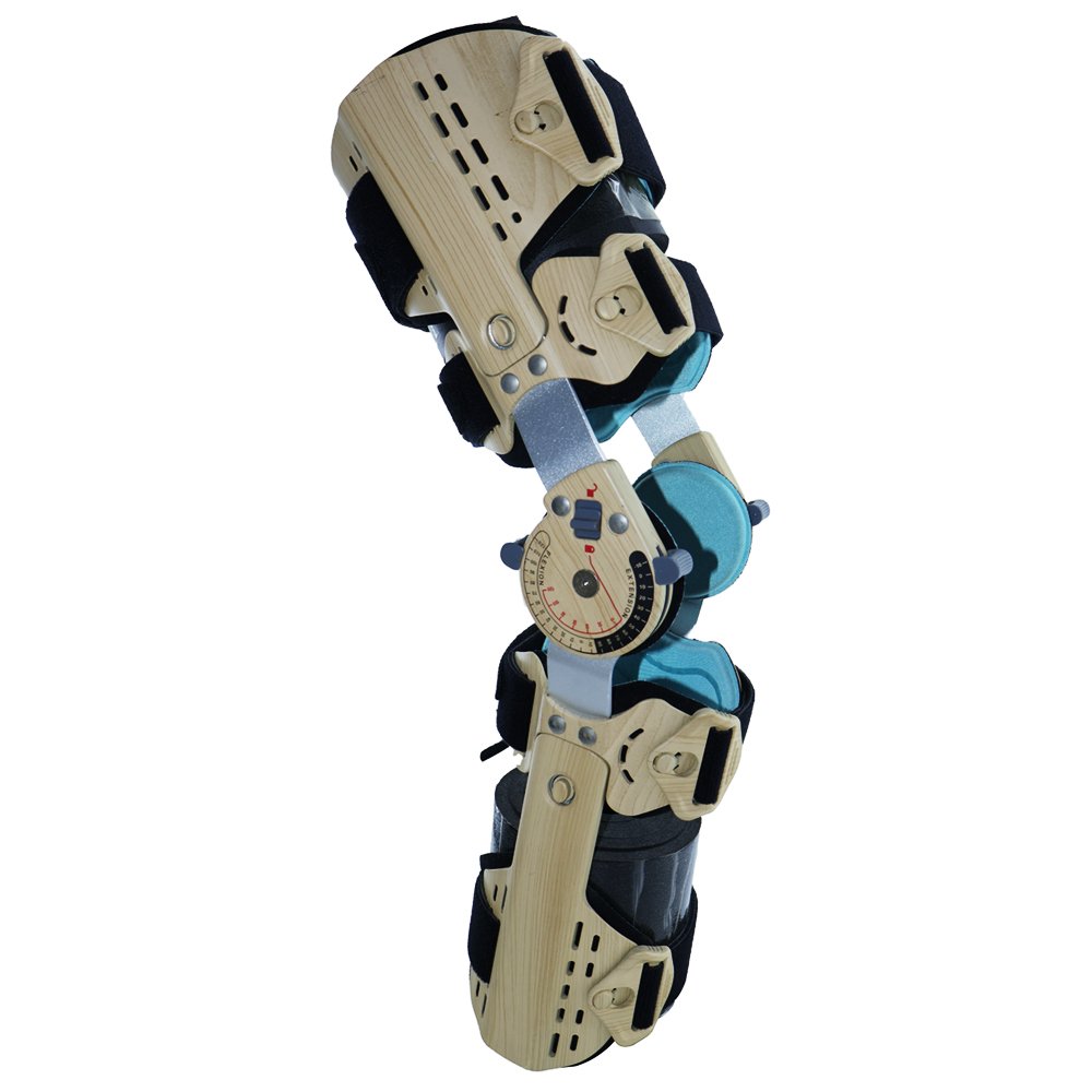 Mechanical Medical Knee Brace - Wood Colour - orthopedic support OEM product image