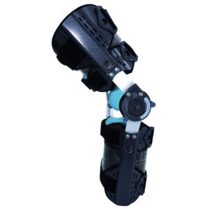 Mechanical Medical Knee Brace – Carbon Fibre Pattern