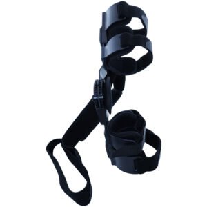 Shoulder Strap Adjustable Medical Knee Brace – Black