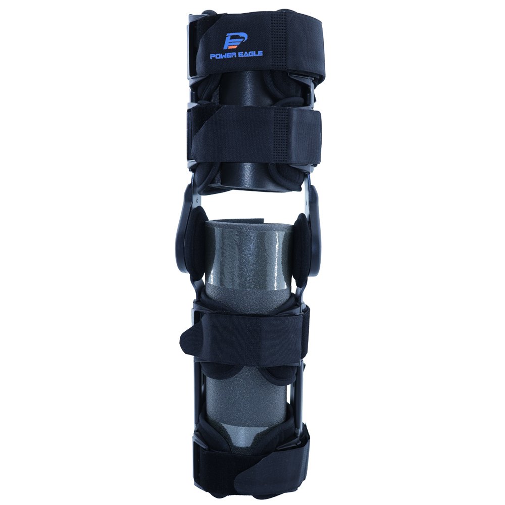 Medical Knee Brace - Adjustable Black front view - Jason Protector OEM/ODM medical support manufacturer